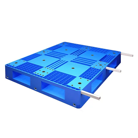 Durable plastic pallets, moisture-resistant and easy to clean. Ideal for storage, transport, forklift use, and industrial or food applications.